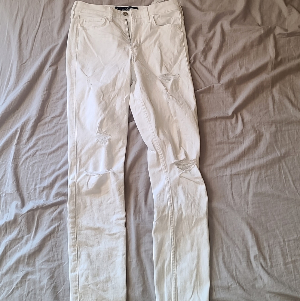 White High Waisted Jeans